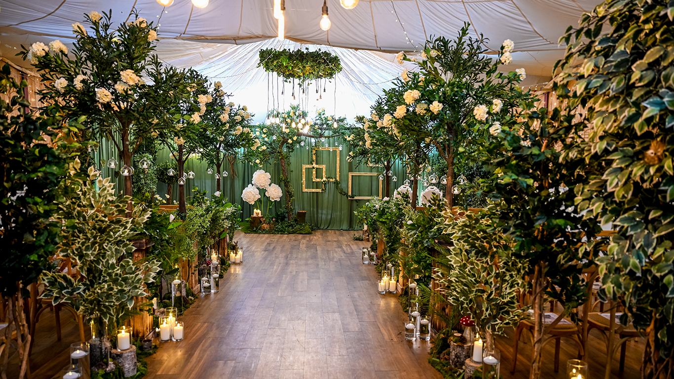 ceremony setup at B Corp farm wedding venue features on Channel 5 Rich Wedding Poor Wedding 3rd May 2026 9pm